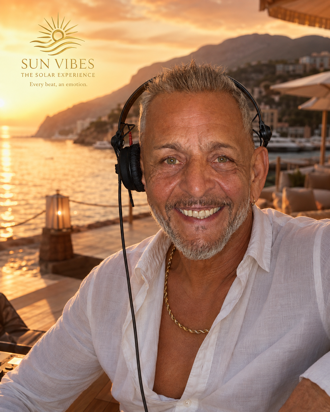 DJ set coucher de soleil en beach club à Monaco